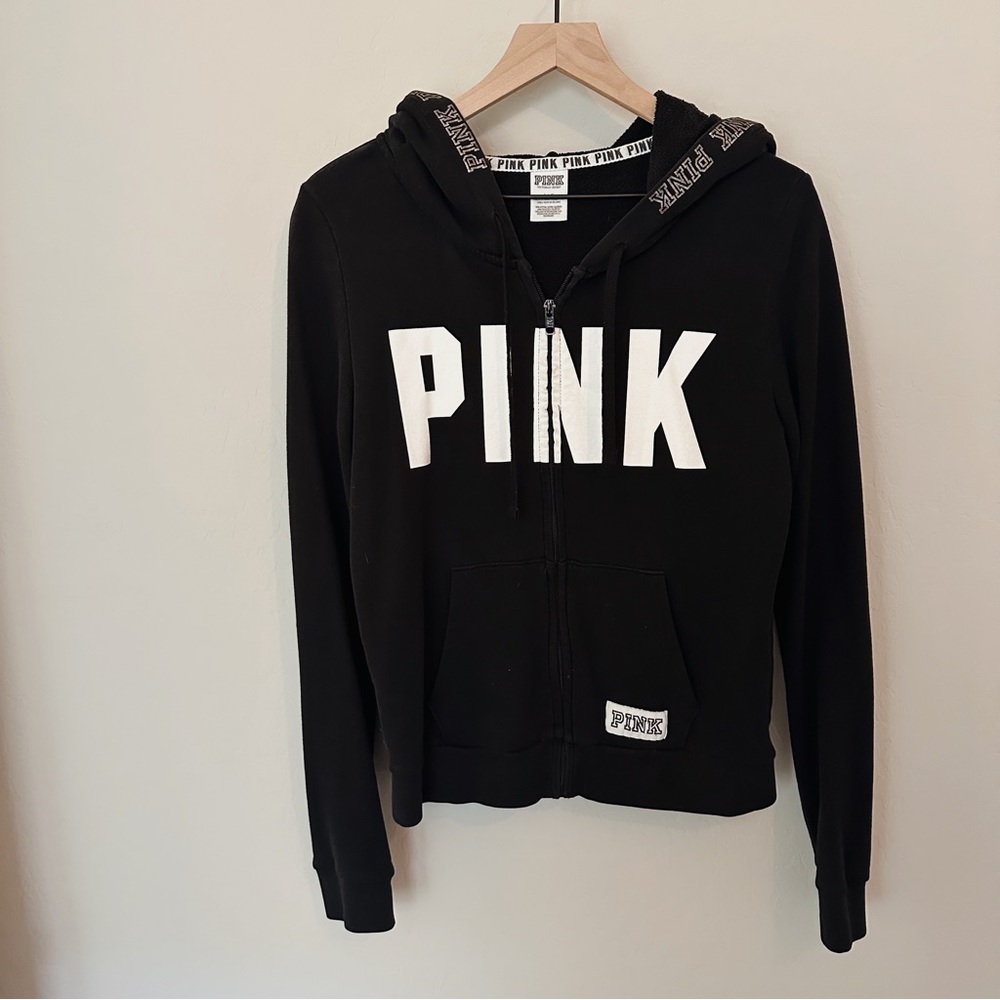 Black PINK Zip Up Hoodie